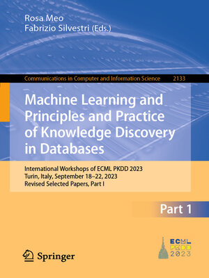cover image of Machine Learning and Principles and Practice of Knowledge Discovery in Databases